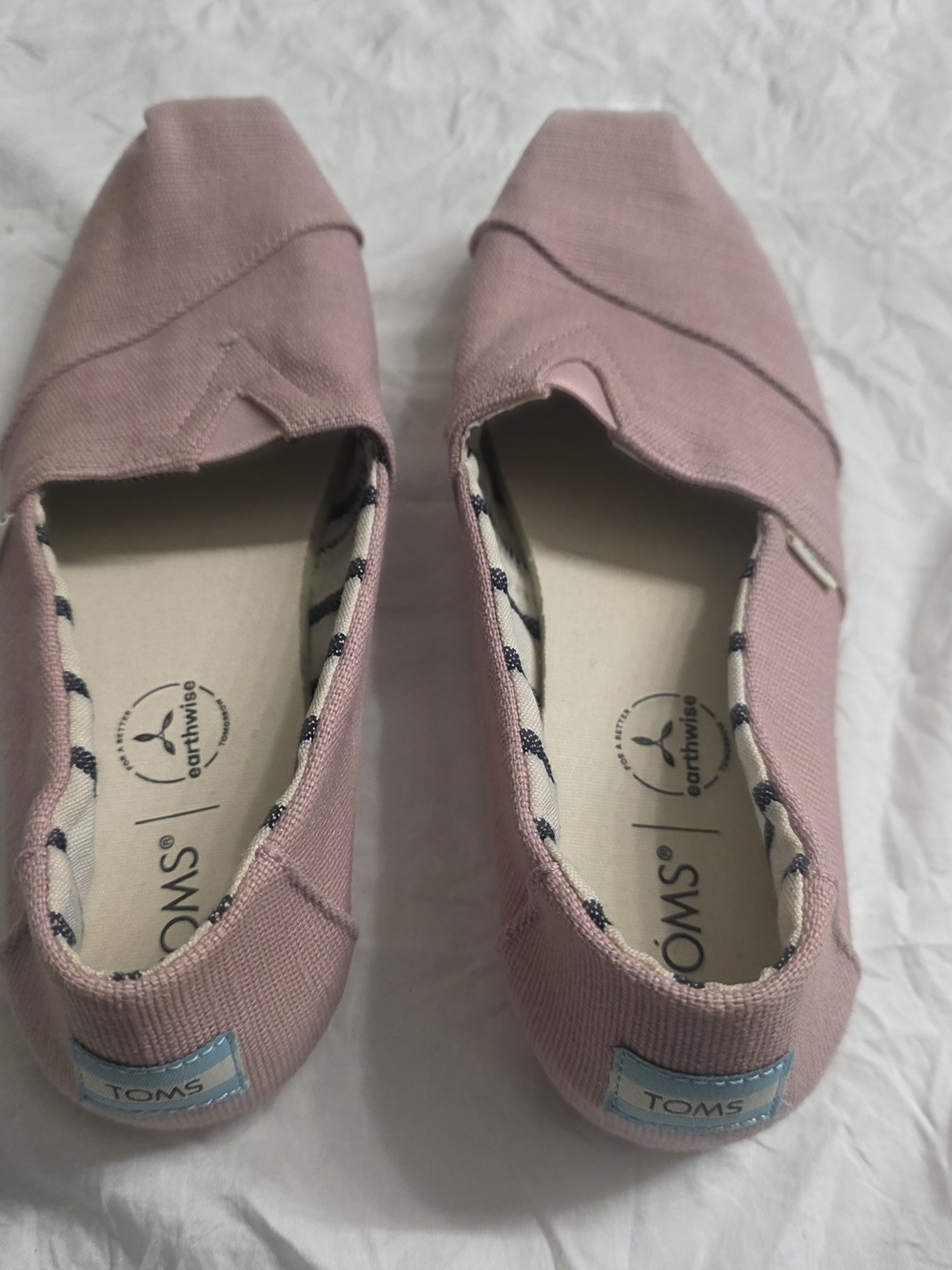 Toms Pink Canvas Slip-On Shoes